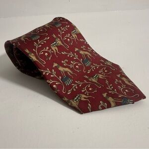 Dog Pattern Silk Bert Pulitzer Tie